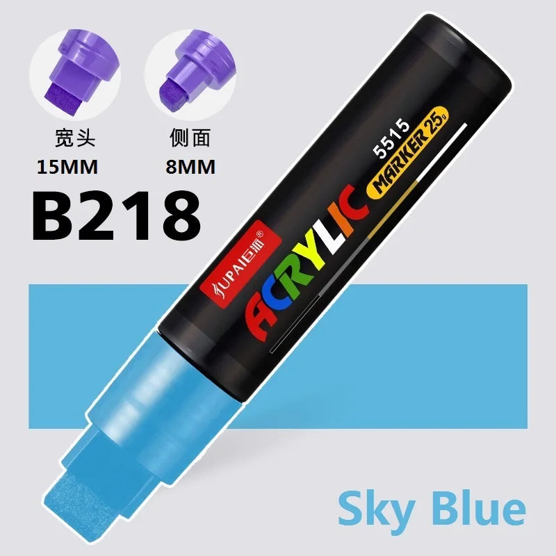 15 Colors Larger Capacity Acrylic Marker Pens,Ultra Wide Head 15MM/8MM Graffiti,Painting,Drawing,advertising posters Art Supplie