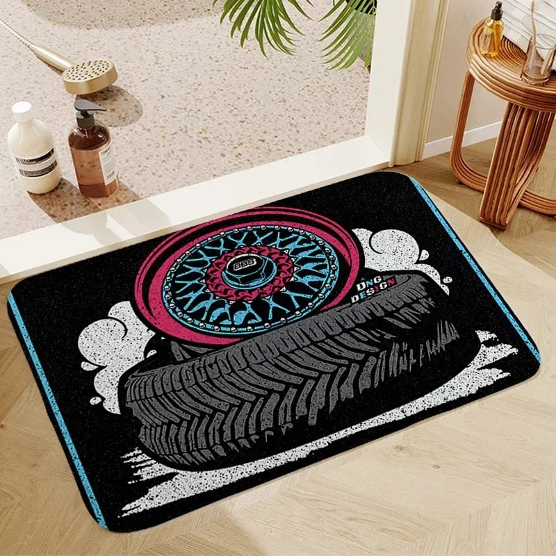 BBS Bath Mats Washable Non-slip Kitchen Mat Balcony Room Rug Carpet Home Foot Bathroom Doormat Entrance House Hallway Decoration