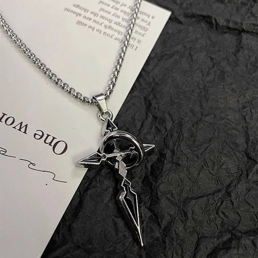 Cross Pendant Gold/Silver Plated Necklace Stainless Steel Link Chain Charm Choker Statement Men Jewelry Accessories Gifts