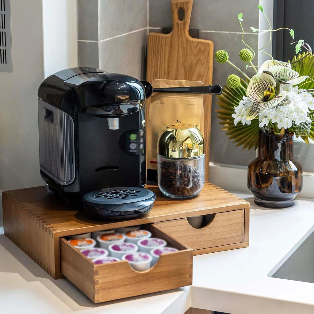 Coffee Pod Drawer Coffee Station Coffee Pod Organizer Capsule Drawer Coffee Pod Holder for Home Bar Kitchen Office Countertop