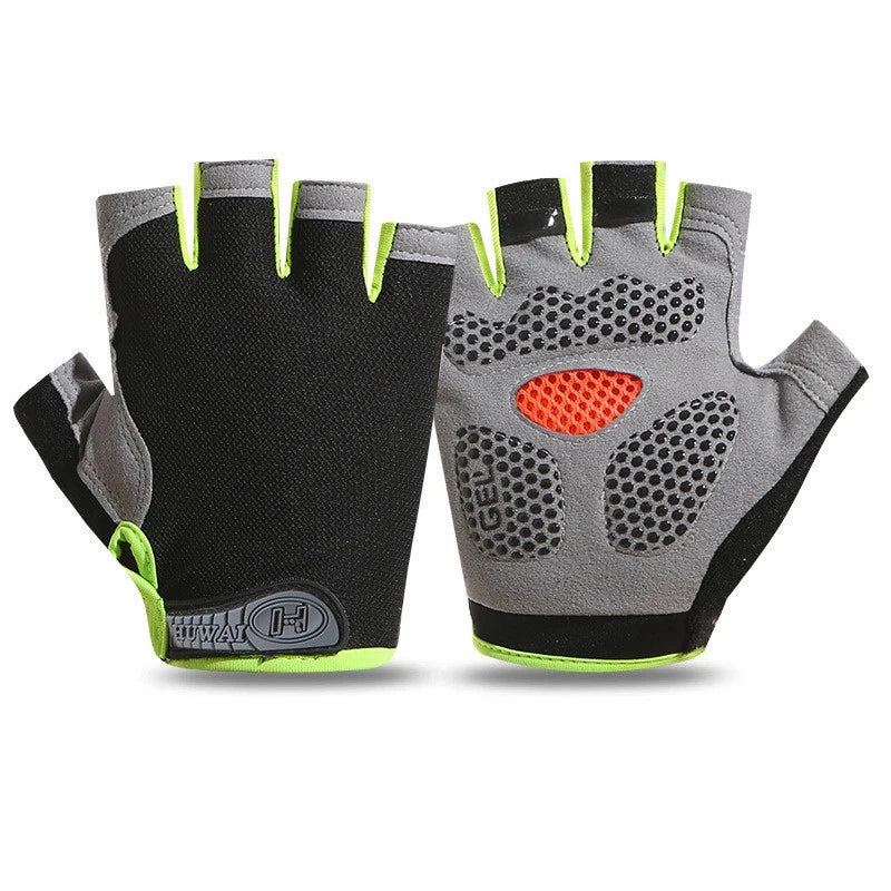 Outdoor Sports Gym Fitness Breathable Non Slip Men's and Women's Half Fingered Gloves Summer Fishing Bicycle Fingerless Gloves