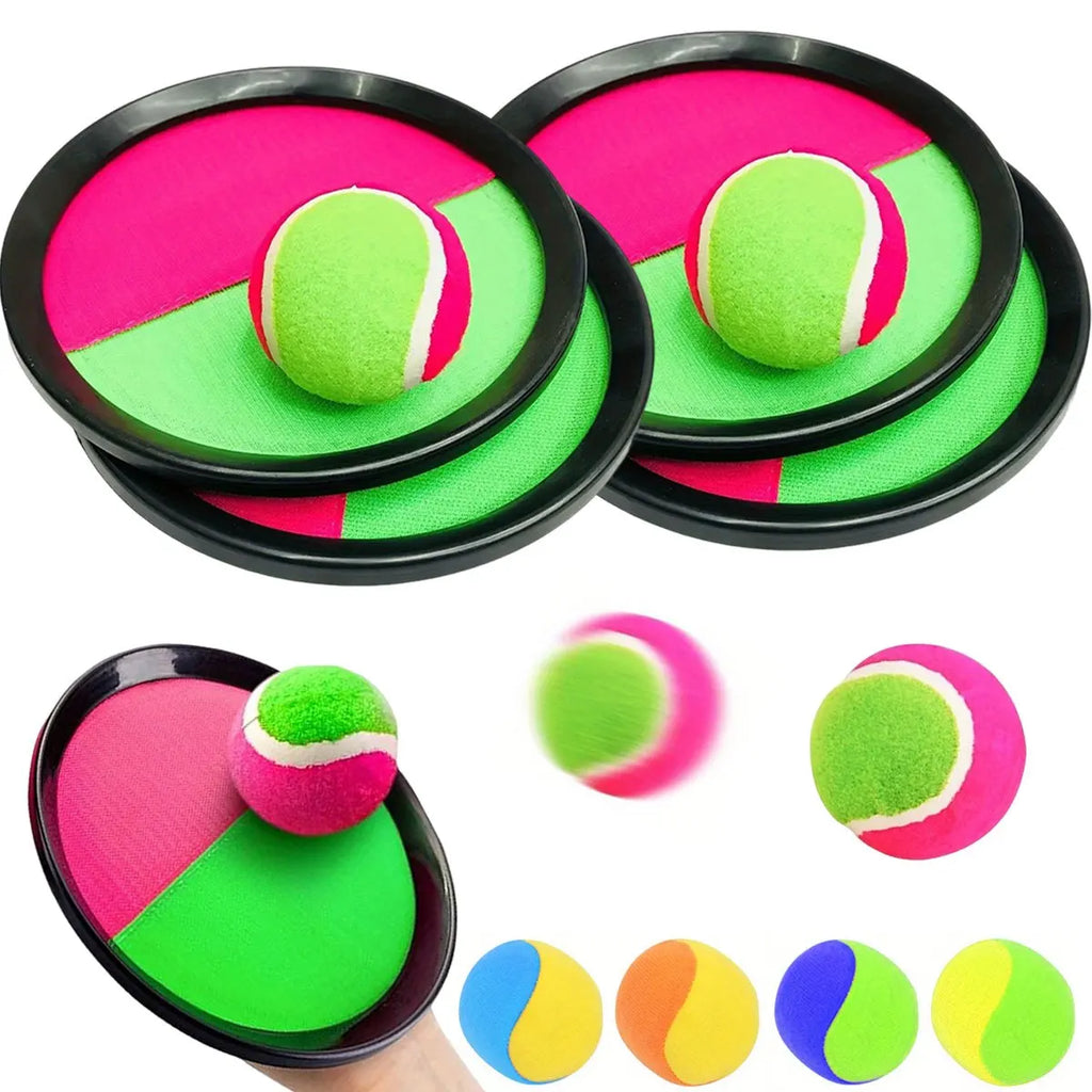 Sticky Ball Game Set with 2 Paddles & 2 Balls - Outdoor/Beach/Backyard Sports, Camping & Holiday Party Activity ZSY