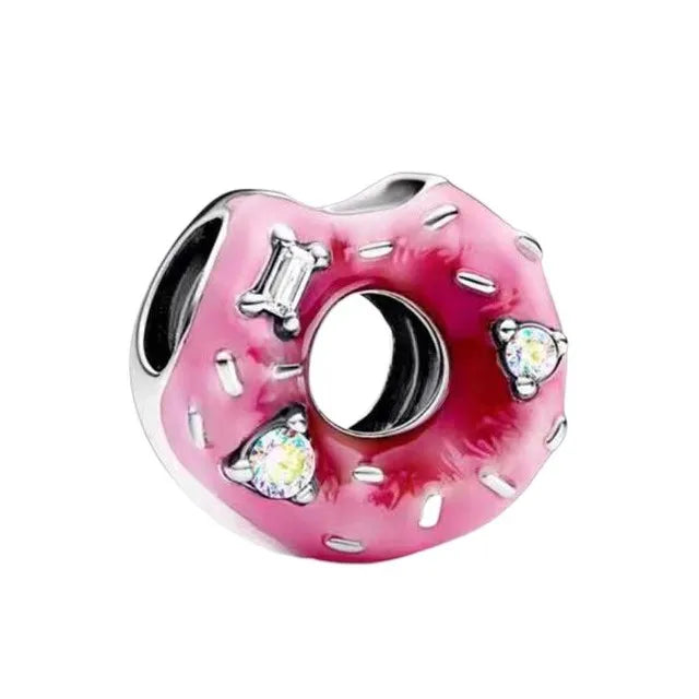 Hot Sale 925 Silver Plane Passport Donut Speedboat Motorbike TV Charm Bead Diy Fit Original Pandent Charms Bracelet Jewelry