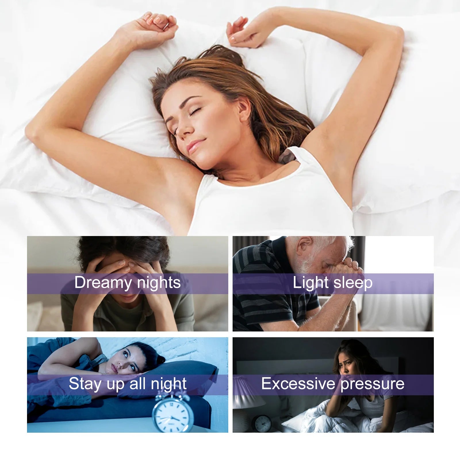 Lavender Sleep Spray Relieves Anxiety Relaxes Body & Mind Helps Improve Sleep Quality Relieves Anxiety&Helps People Fall Asleep
