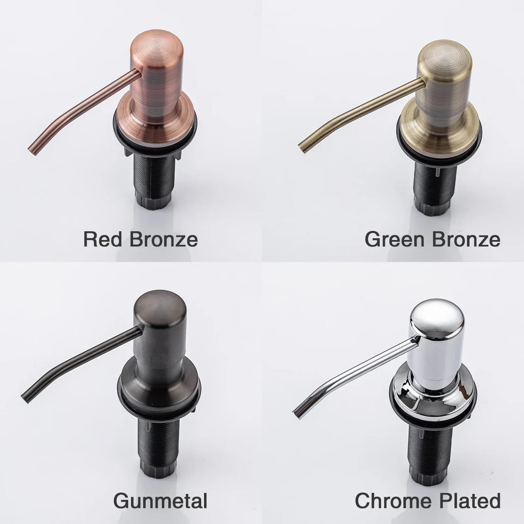 Liquid Soap Dispensers Stainless Steel Pump Head with 500ML PE Bottle Build in Dispenser Soap for Kitchen Accessories