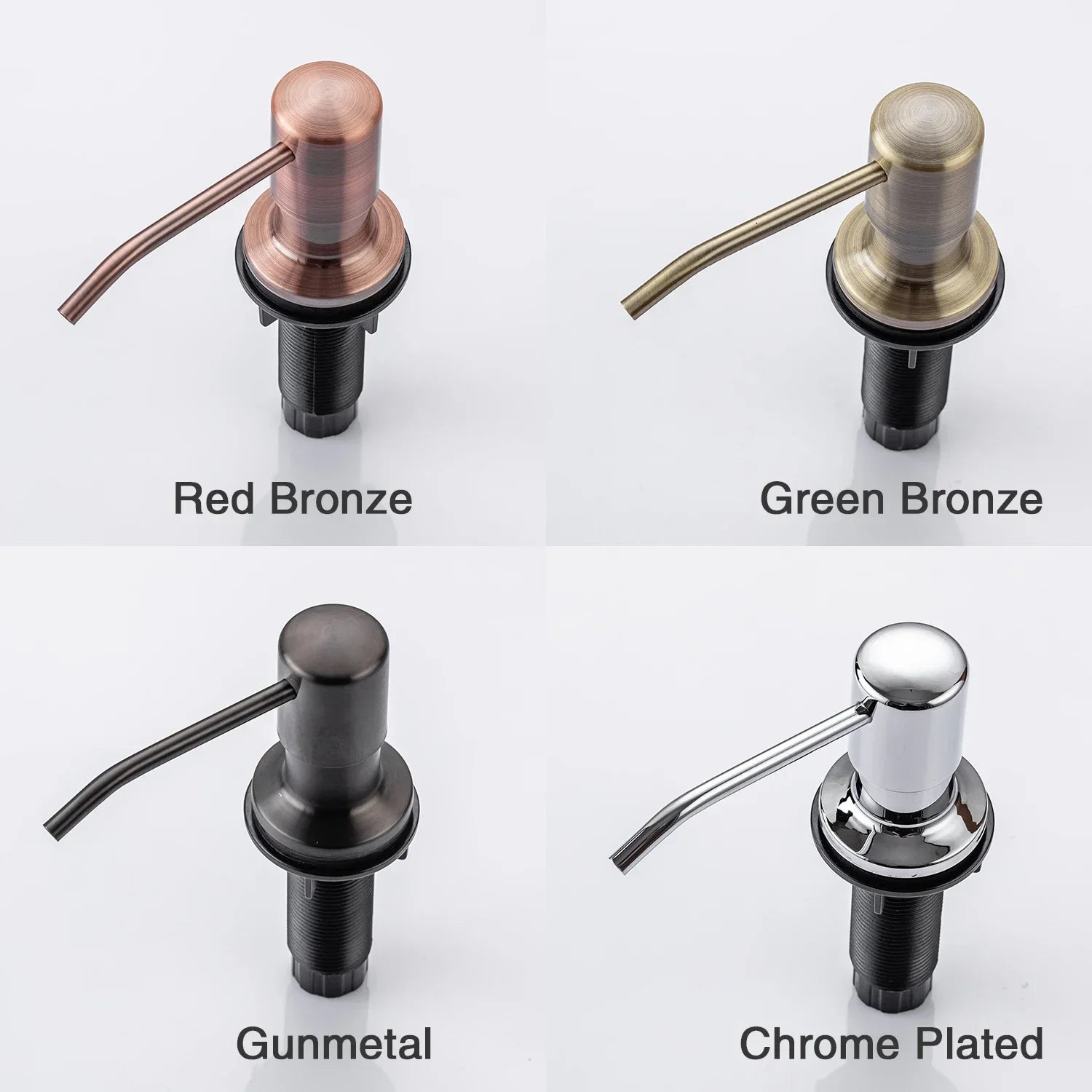 Liquid Soap Dispensers Stainless Steel Pump Head with 500ML PE Bottle Build in Dispenser Soap for Kitchen Accessories