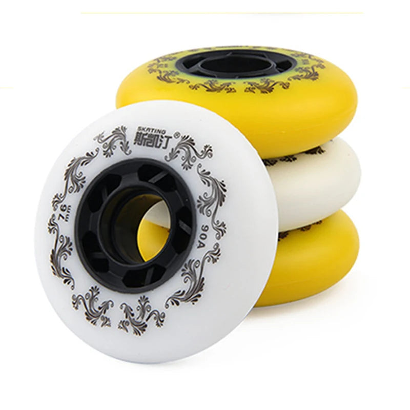 90A Roller 80 76 72mm Inline Skates Wheels Slalom Sliding Wheels For Street Road Free Skating FSK Braking Sakting Patine Shoes