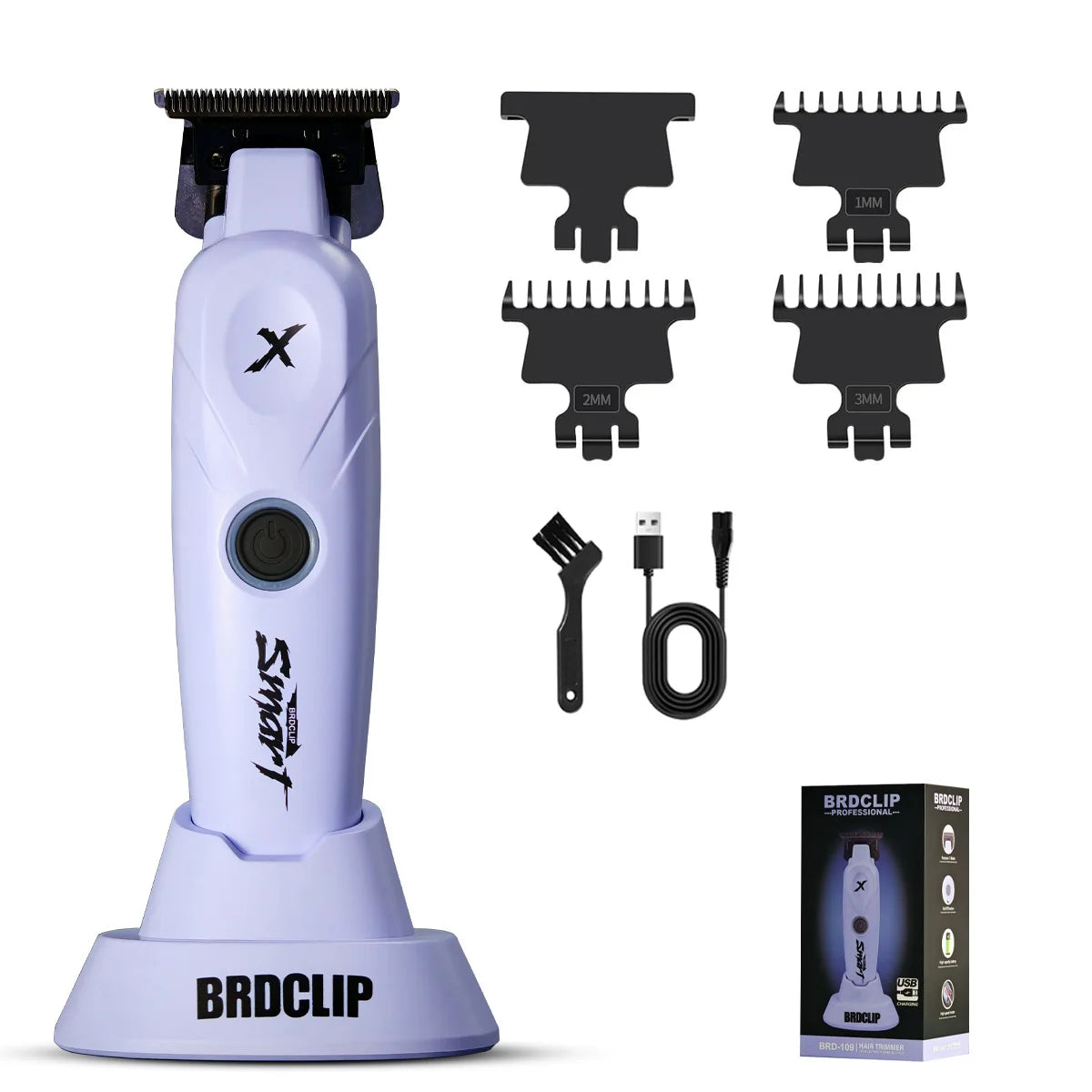 BRDCLIP FA1T Professional Hair Trimmer – Gradient Fade Clipper with Charger Stand