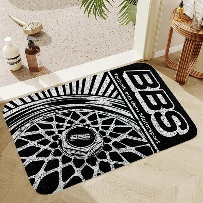 BBS Bath Mats Washable Non-slip Kitchen Mat Balcony Room Rug Carpet Home Foot Bathroom Doormat Entrance House Hallway Decoration