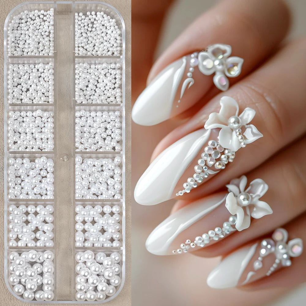 Nail Art Rhinestones Kit 2400pcs Nail Gems Ab Flatback Rhinestones Gems Stones with Storage Organizer for Design Bright Holiday