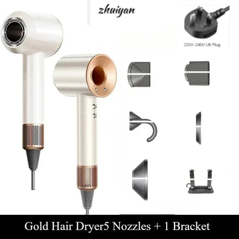 2026 Wall-Mounted Leafless Hair Dryer – Negative Ion, Salon-Grade, Home & Travel