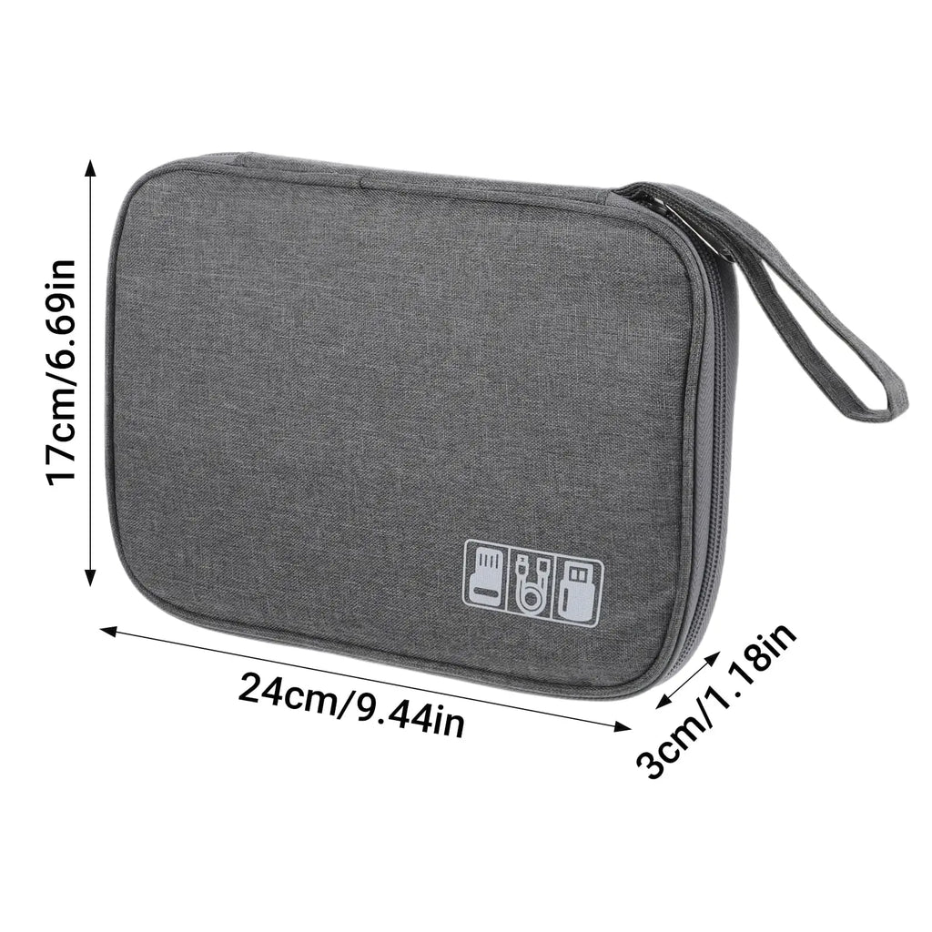 Portable Cable Storage Bag Electronics Cord Organizer Travel Case Multifunctional Digital Accessories Pouch Cable Organizer Bag