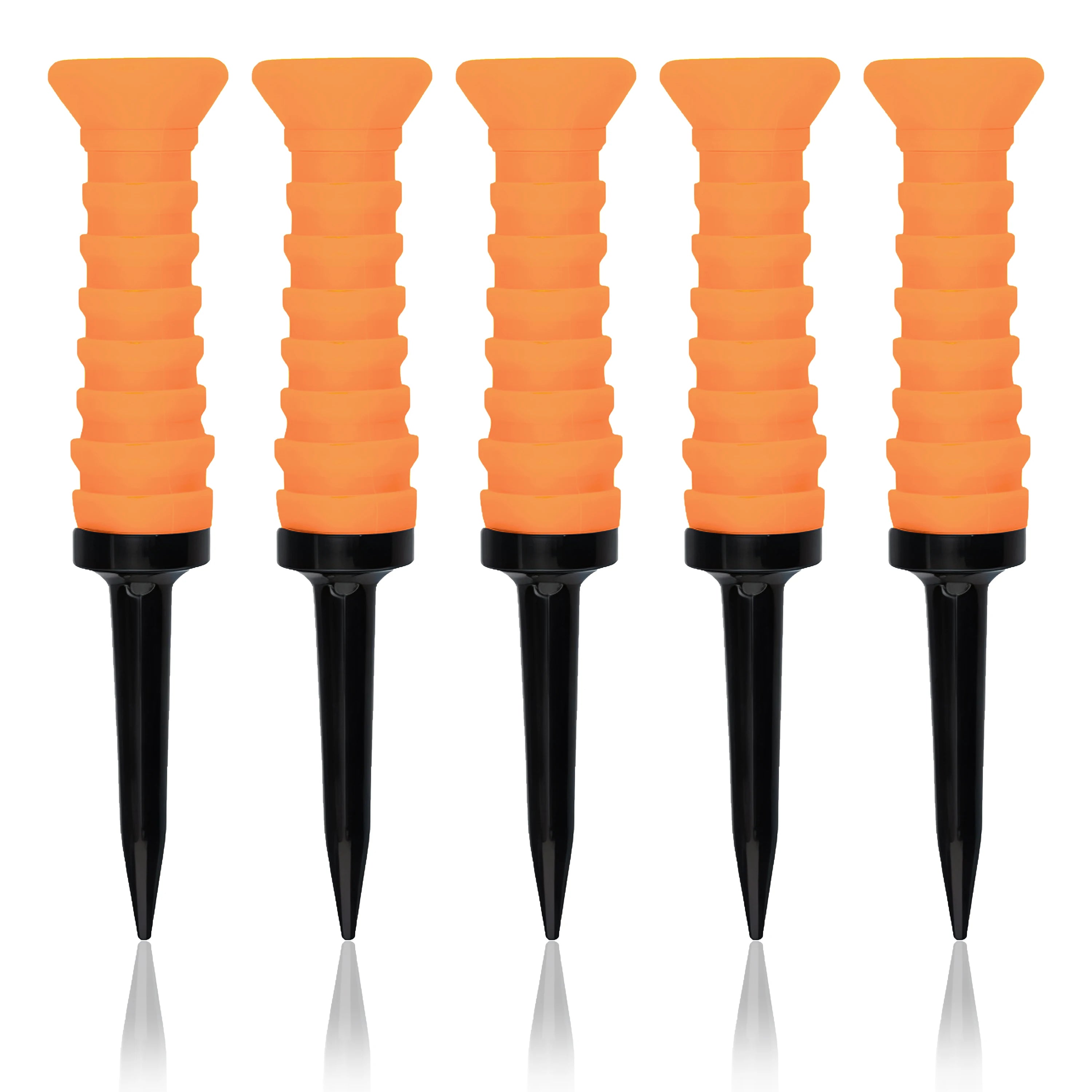 5pcs 360° Flexible Rubber Golf Tees, 3.27in/83mm, Durable, Low Friction, Vibrant Multicolor - Ideal for Everyday Golfers