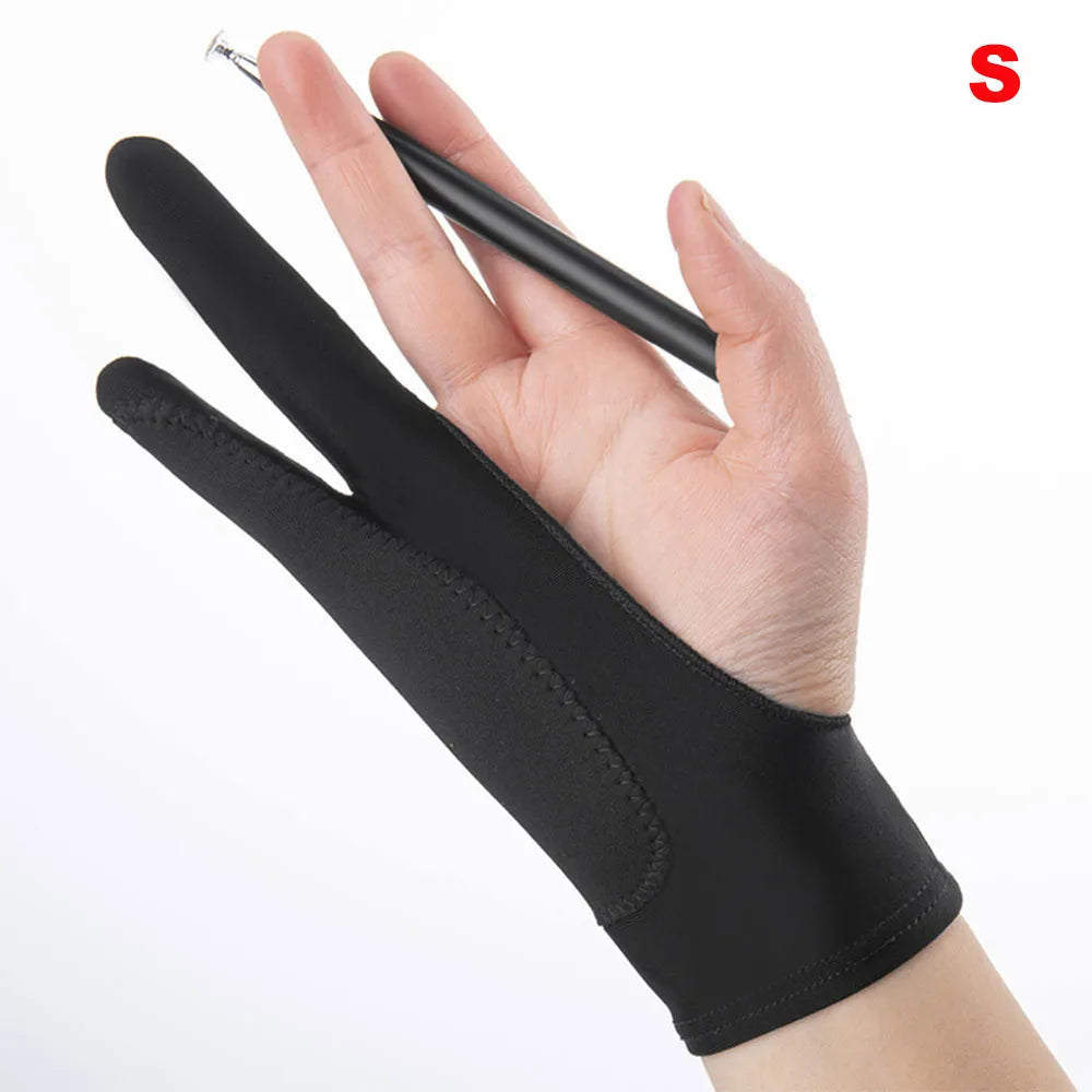 1PC Two-Finger Hand Painting Gloves Oil Painting Art Supplies Anti-touch Tablet Digital Board Screen Touch Drawing Anti-fouling