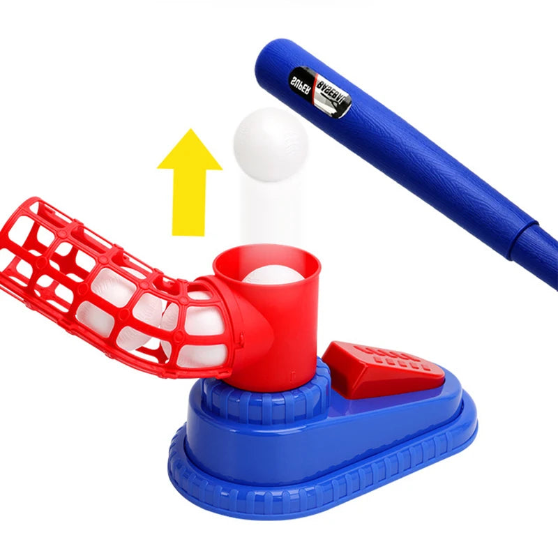 Baseball Ball Toys Backyard Outdoor Sports Toy Adjustable Automatic Pitching Baseball Machine Games Sets Birthday Kids Boy Gift