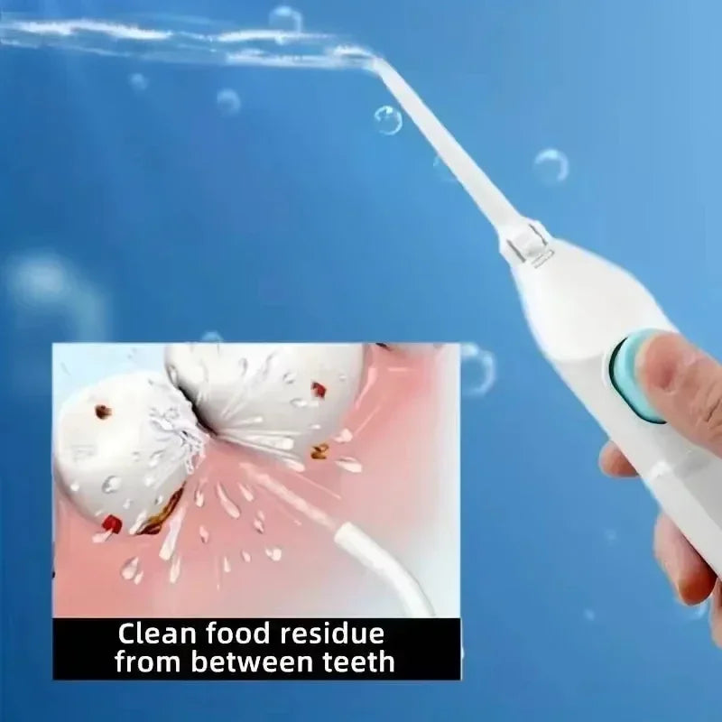 Portable Manual Oral Irrigator – High-Pressure Water Flosser for Deep Dental Cleaning