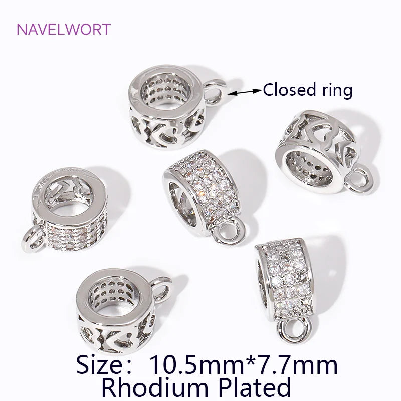 18K Gold Plated Hinged Necklace Enhancer,For Jewelry Making Supplies Pendant Bail Clasps Connector Fastener DIY Accessories