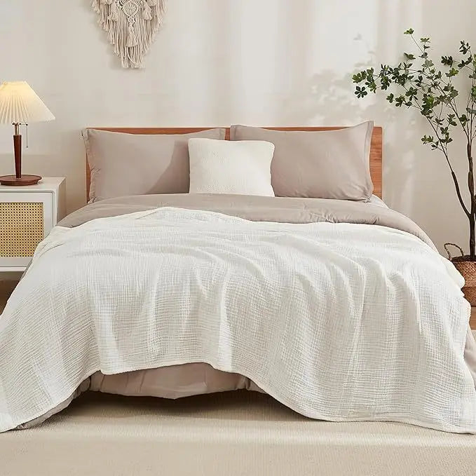 150*200 Muslin Blanket Adult Summer Baby Swaddle Wrap Blankets Cotton Gauze Soft Queen King Large Bedding Quilt Blanket For Bed