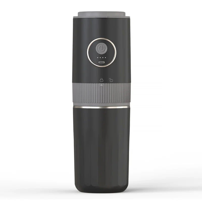 Travel-Friendly All-in-One Coffee Maker - Built-in Grinder, Handheld Espresso Machine & Mini Pour Over Cup for Home and Outdoor