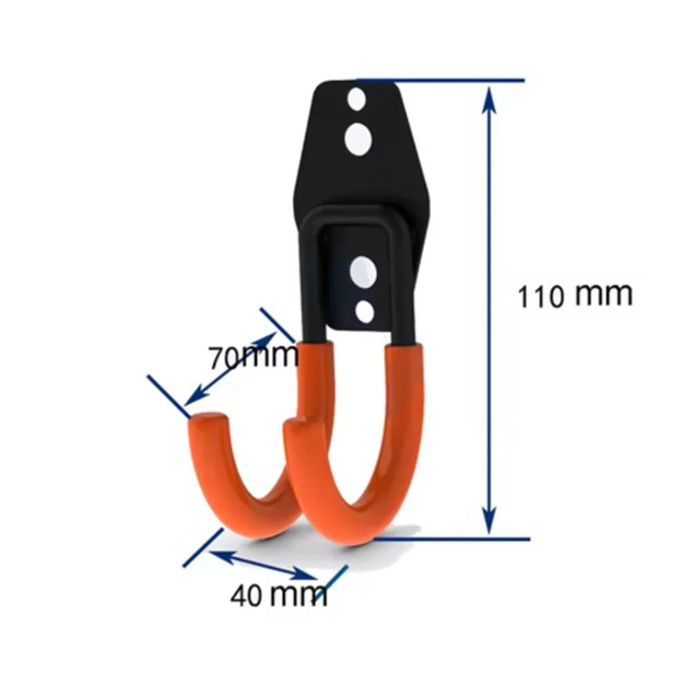 Heavy Duty Metal Hook Garage Organizer Wall Mount Bicycle Hanger Hooks Wall Mount Anti-slip Storage Hook For Ladders Garden Tool