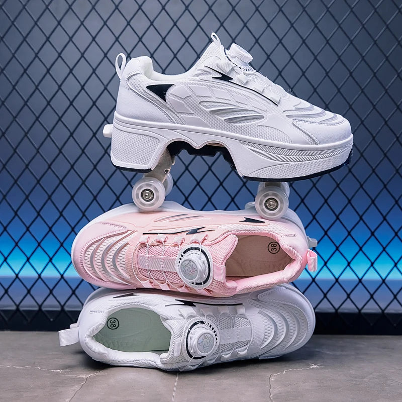 Roller Skates Four-wheeled Retractable Roller Skates Kids Gifts 2026 New Big Four-wheeled Teenagers Roller Skates Waterproof