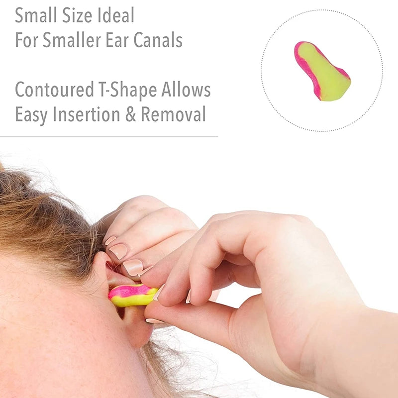 2025 New Mini 100 Pairs Of Soundproof Earplugs Anti-Noise Sponge Protective Earplugs Work Study Sleep Earplugs for Travel