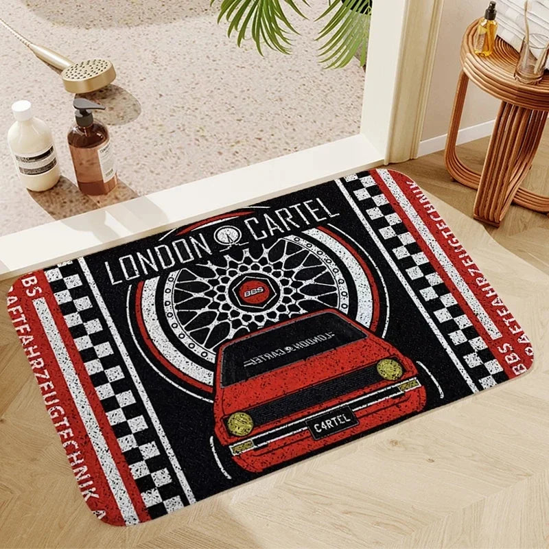 BBS Bath Mats Washable Non-slip Kitchen Mat Balcony Room Rug Carpet Home Foot Bathroom Doormat Entrance House Hallway Decoration