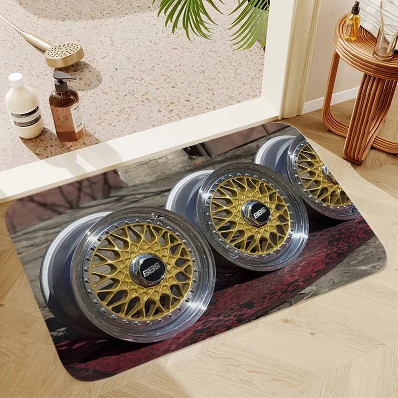 BBS Bath Mats Washable Non-slip Kitchen Mat Balcony Room Rug Carpet Home Foot Bathroom Doormat Entrance House Hallway Decoration