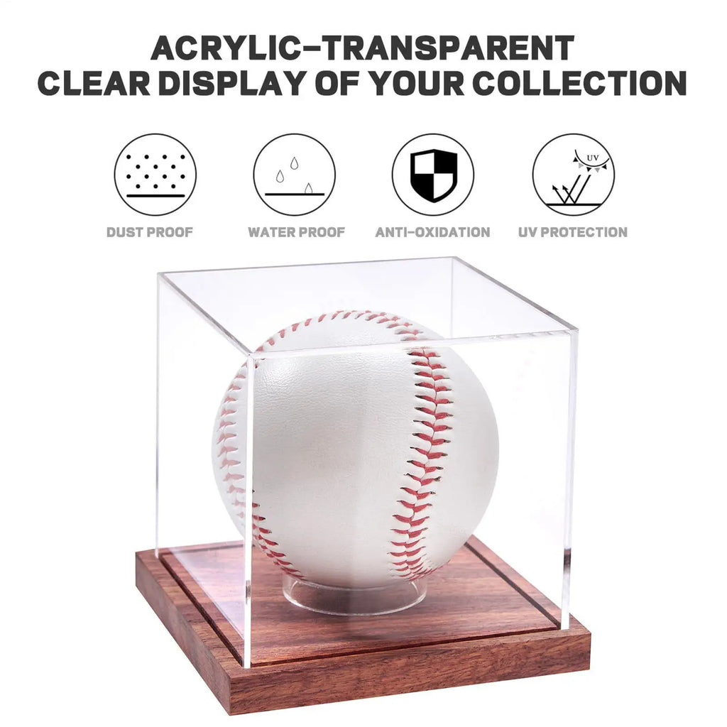 Baseball Display Case Acrylic Baseball Display Case Collectibles Storage Clear Organizer for Sport Lovers Friends Family Men