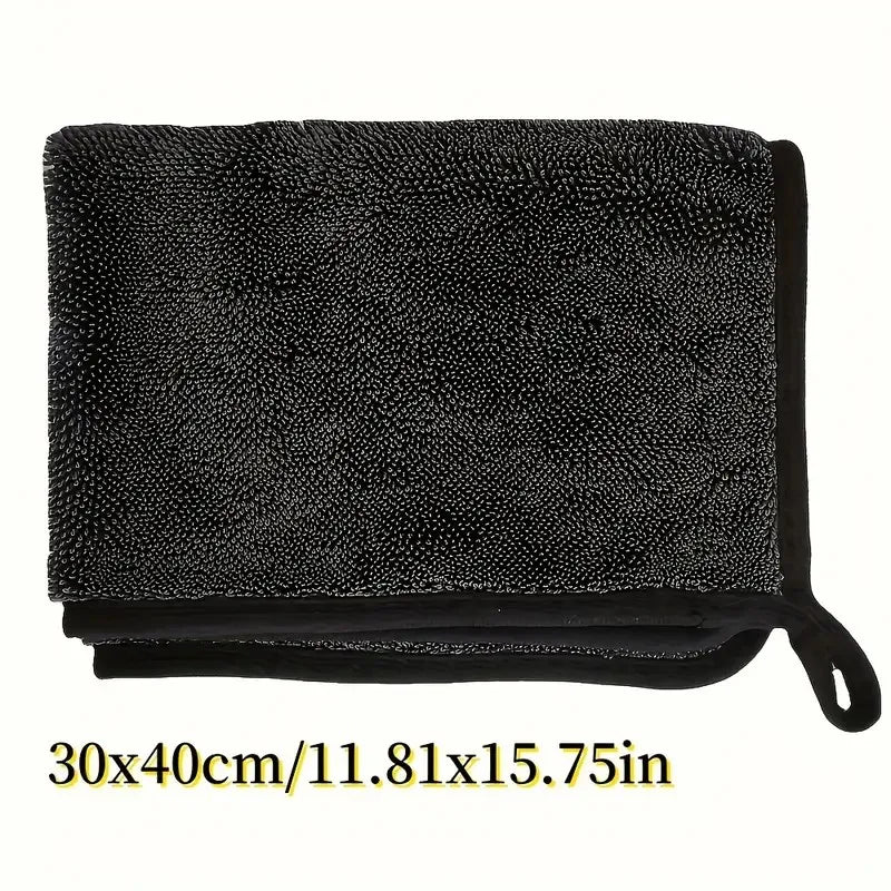 1pc Ultra-Absorbent Microfiber Cleaning Cloth - Soft, Durable & Quick-Dry Towel for Cars, Home, and Bathroom Use
