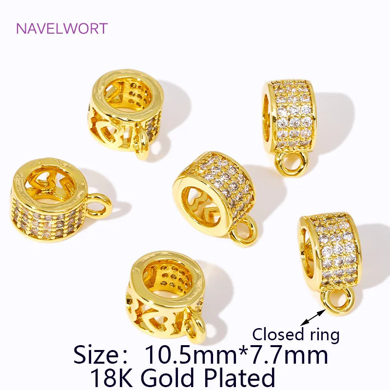 18K Gold Plated Hinged Necklace Enhancer,For Jewelry Making Supplies Pendant Bail Clasps Connector Fastener DIY Accessories