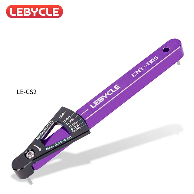 LEBYCLE 6 Colors Bicycle Chain Wear Indicator Tool Chain Links Checker MTB Road Bike Aluminum Alloy Repair Accurate Tools
