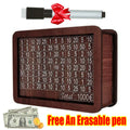 Euro Saving Money Box Piggy Bank Cash Wooden Savings Challenge Box with Money Target Numbers Tirelire Alcancia Spaarpot
