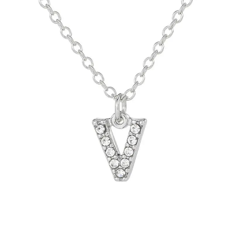 Fashion Shining A-Z Letter Pendant Charm Necklace 26 Initial Alphabet Name Clavicle Chain Party Jewelry Gift