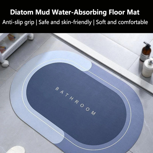 Bathroom Bath Mat Absorbent Anti-slip Diatom Ooze Bath Mats Quick Drying Bath Shower Rug Kitchen Entrance Door Mat Home Floormat