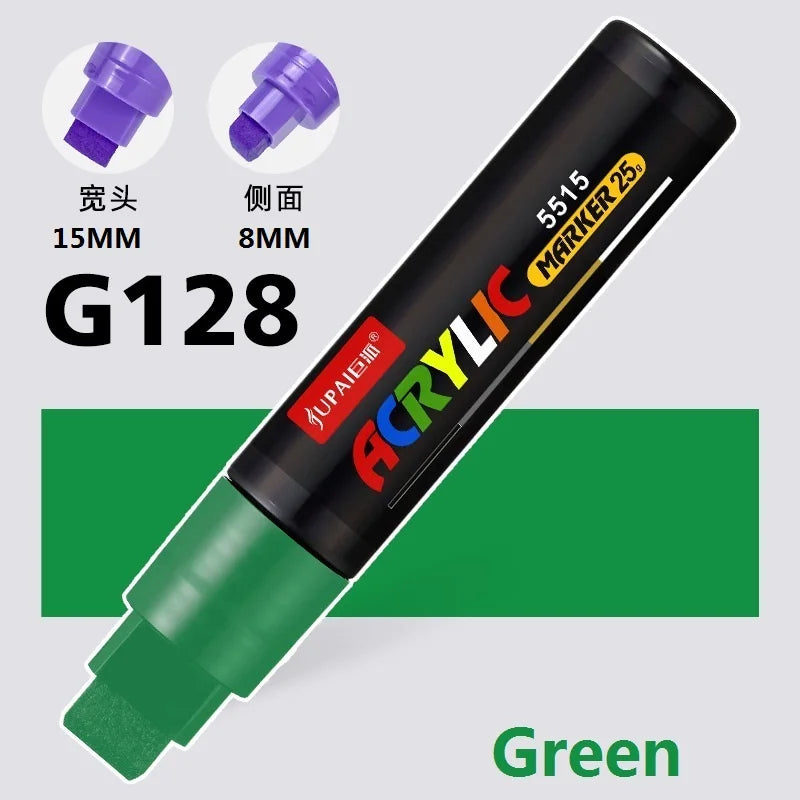 15 Colors Larger Capacity Acrylic Marker Pens,Ultra Wide Head 15MM/8MM Graffiti,Painting,Drawing,advertising posters Art Supplie