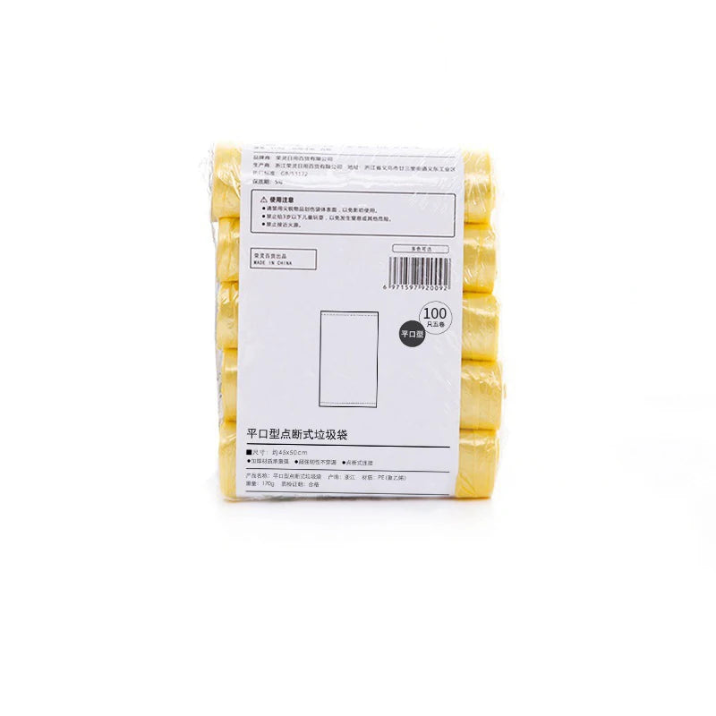 5 Rolls 1 Pack 100Pcs Household Disposable Trash Pouch Kitchen Storage Garbage Bags Cleaning Waste Bag Plastic Bag