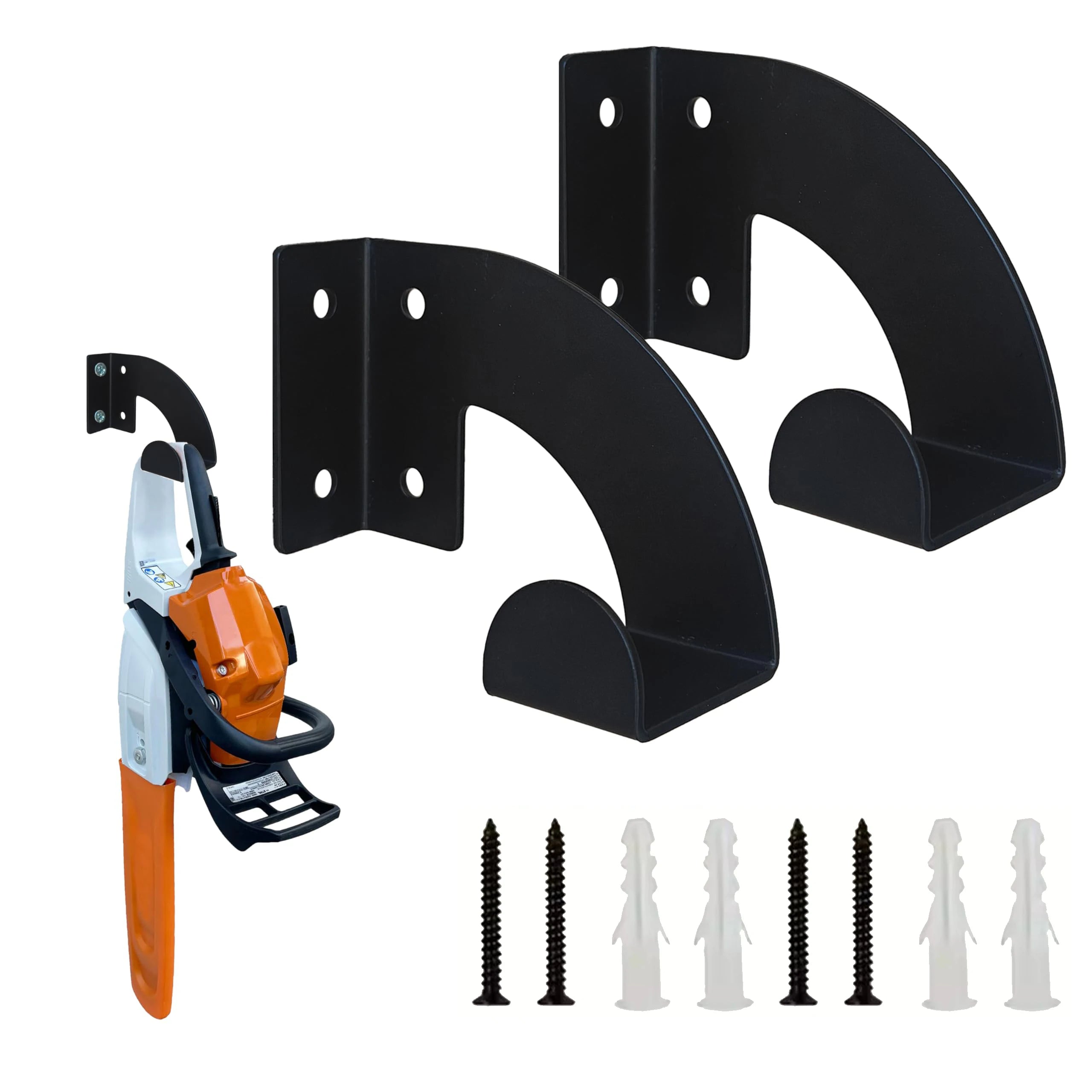 1/2 Tool Racks, Chainsaw Wall-Mounted Hanger, Heavy-Duty Chainsaw Hanger, Wall-Mounted Organizer, Metal Rack Tool Storage, for Workshop, Garage, Garden Use
