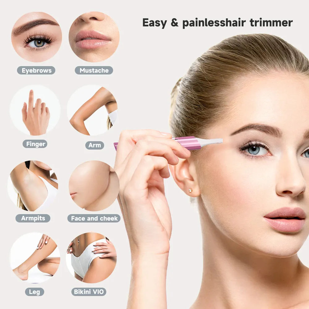 Eyebrow & Nose Trimmer - IPX7 Waterproof Compact