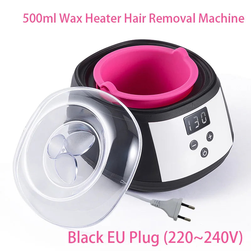 500ml LCD Smart Wax Heater – Silicone Liner, Hair Removal & Wax Therapy Machine
