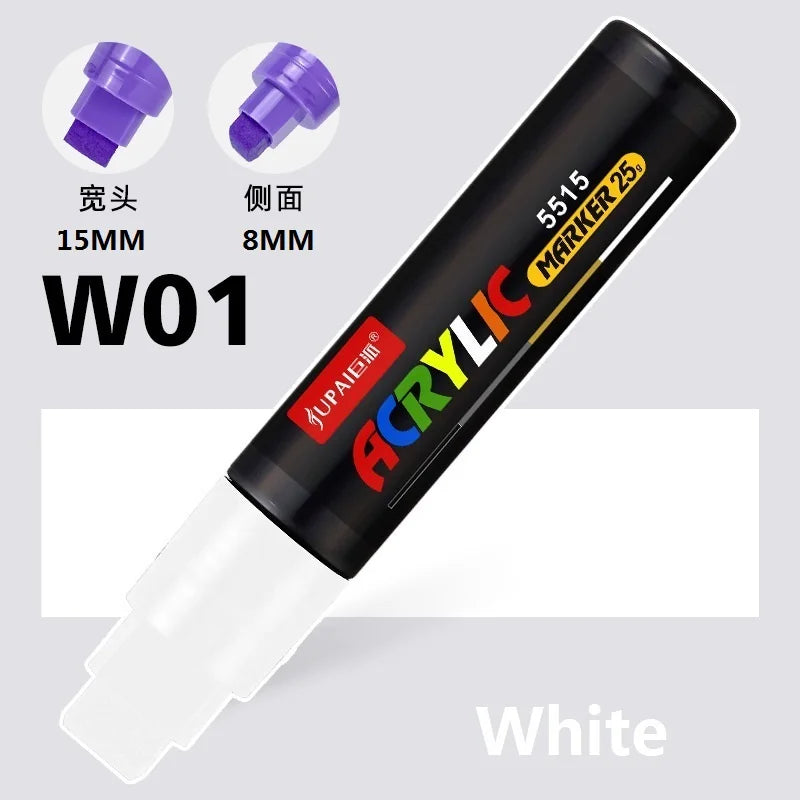 15 Colors Larger Capacity Acrylic Marker Pens,Ultra Wide Head 15MM/8MM Graffiti,Painting,Drawing,advertising posters Art Supplie
