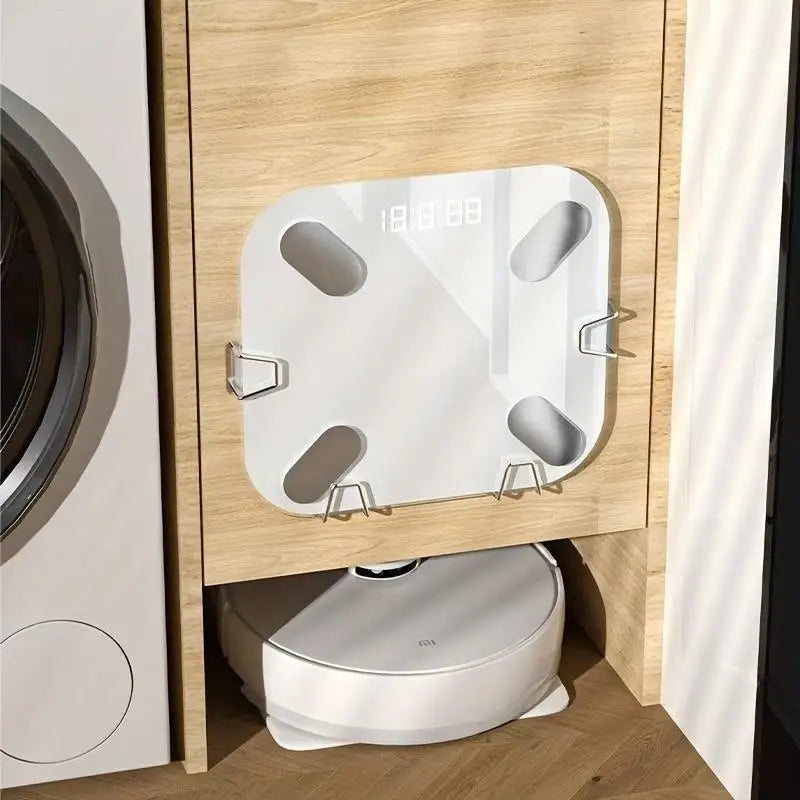 New Wall Mounted Weight Scale Storage Rack Universal Bracket Traceless Paste Space Saving Design Suitable For Home And Bathrooms