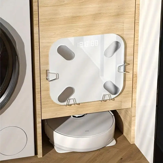 New Wall Mounted Weight Scale Storage Rack Universal Bracket Traceless Paste Space Saving Design Suitable For Home And Bathrooms