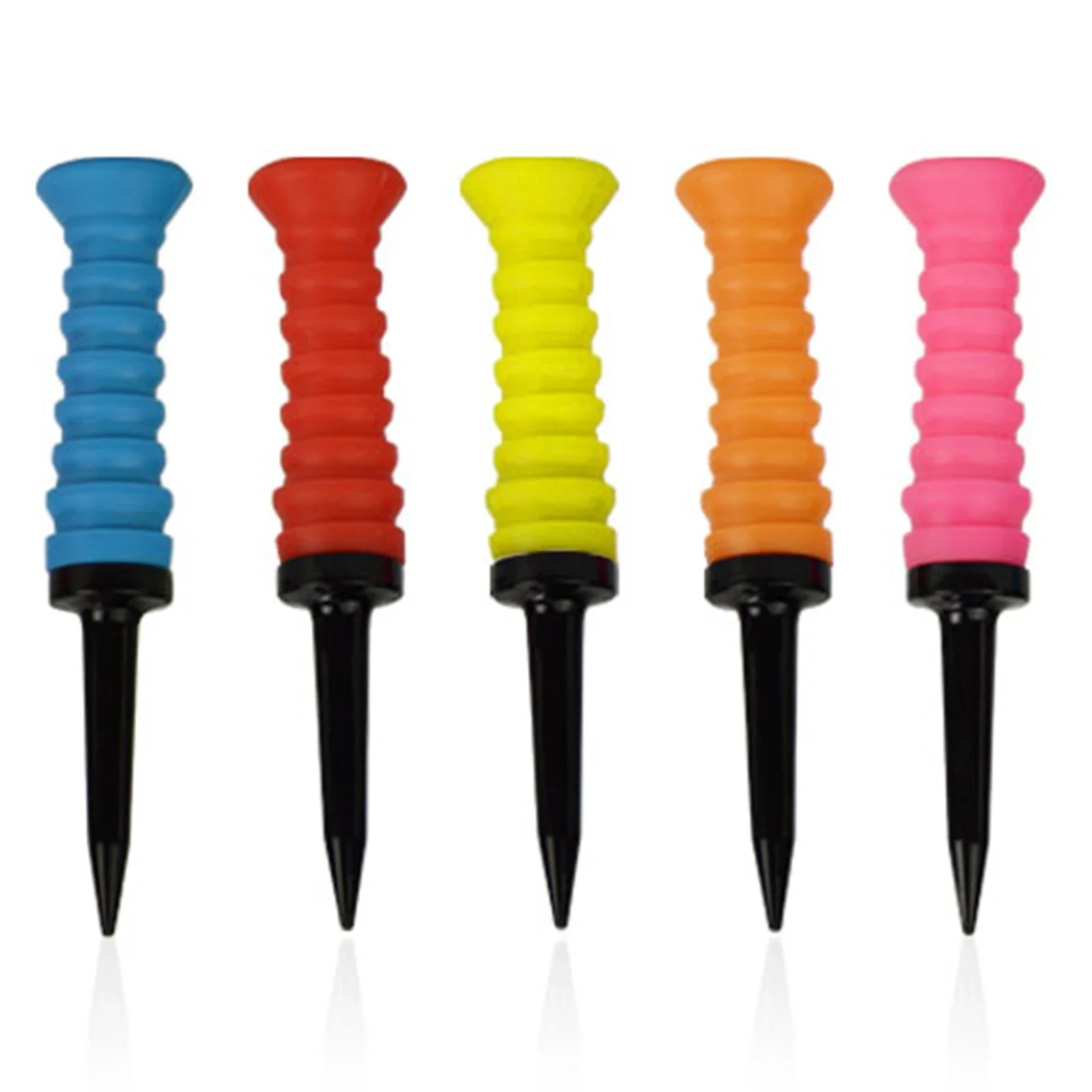 5Pcs Premium Elastic Golf Tees 83mm/3.24'' Rubber Ball Tee Holder Durable Flexible Golf Accessories