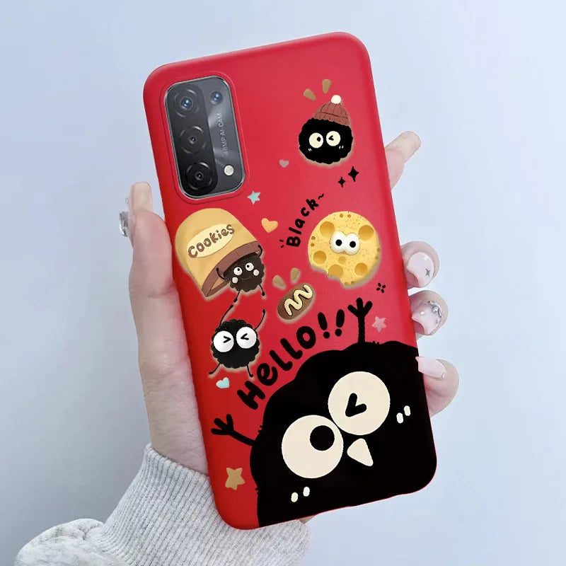 For Oppo A54 5G A74 5G A93 5G Case Soft TPU Silicone Cover Cute Astronaut Panda Phone Case CPH2195 CPH2197 CPH2263 Coque Funda