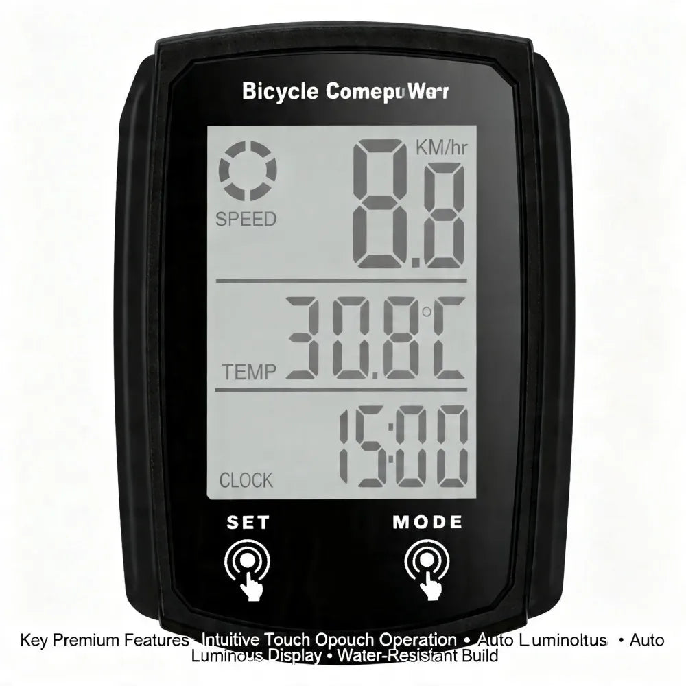 Bicycle Computer, Odometer, LCD Display, Cable Cycling Speedometer, Mountain Bike Speedometer, Bicycle Accessories
