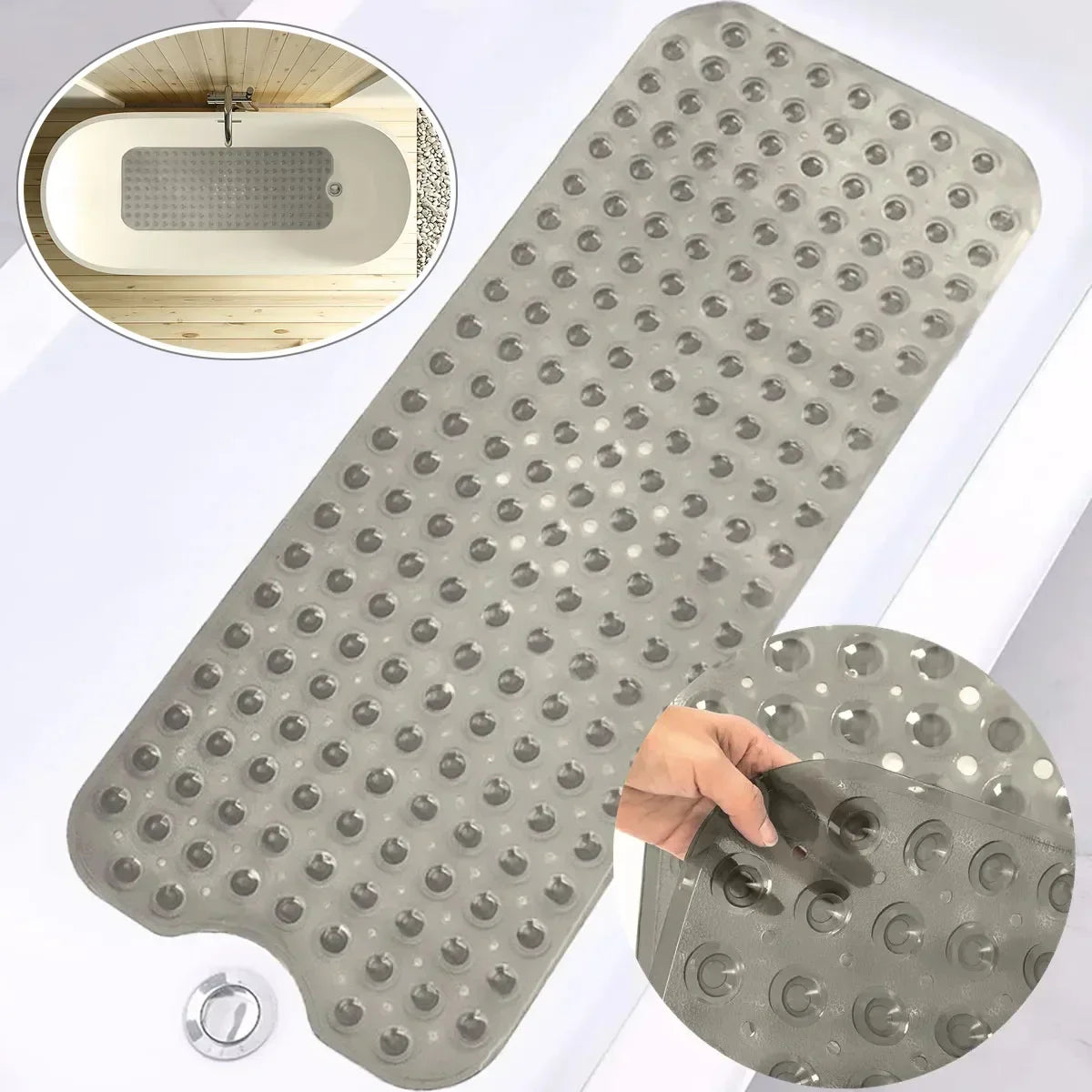 Bath Mat Large Non Slip Bathtub & Shower Mat Extra Long 40x100cm Bathroom Mats for Tub Nonslip Antislip Bathmats Tapetes De Baño