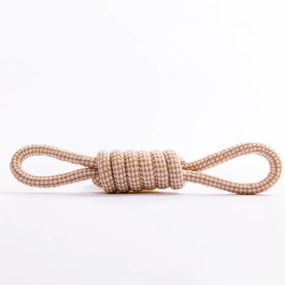 Dog Chew Toy Cotton Rope Ring - Molar Teeth Cleaning, Durable Braided Rope Knot, Teeth Care for Small Medium Large Dogs,