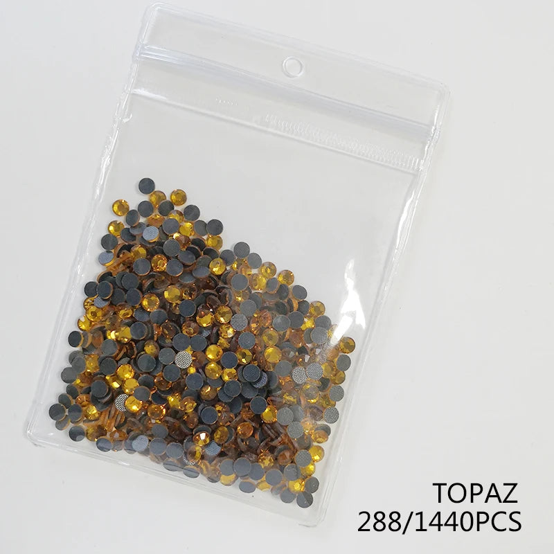 High Quality Glass Clear Hotfix Rhinestone  SS4-SS30 Hot Fix Rhinestones for Clothes Decorations DIY Wedding Dress Rhinestones