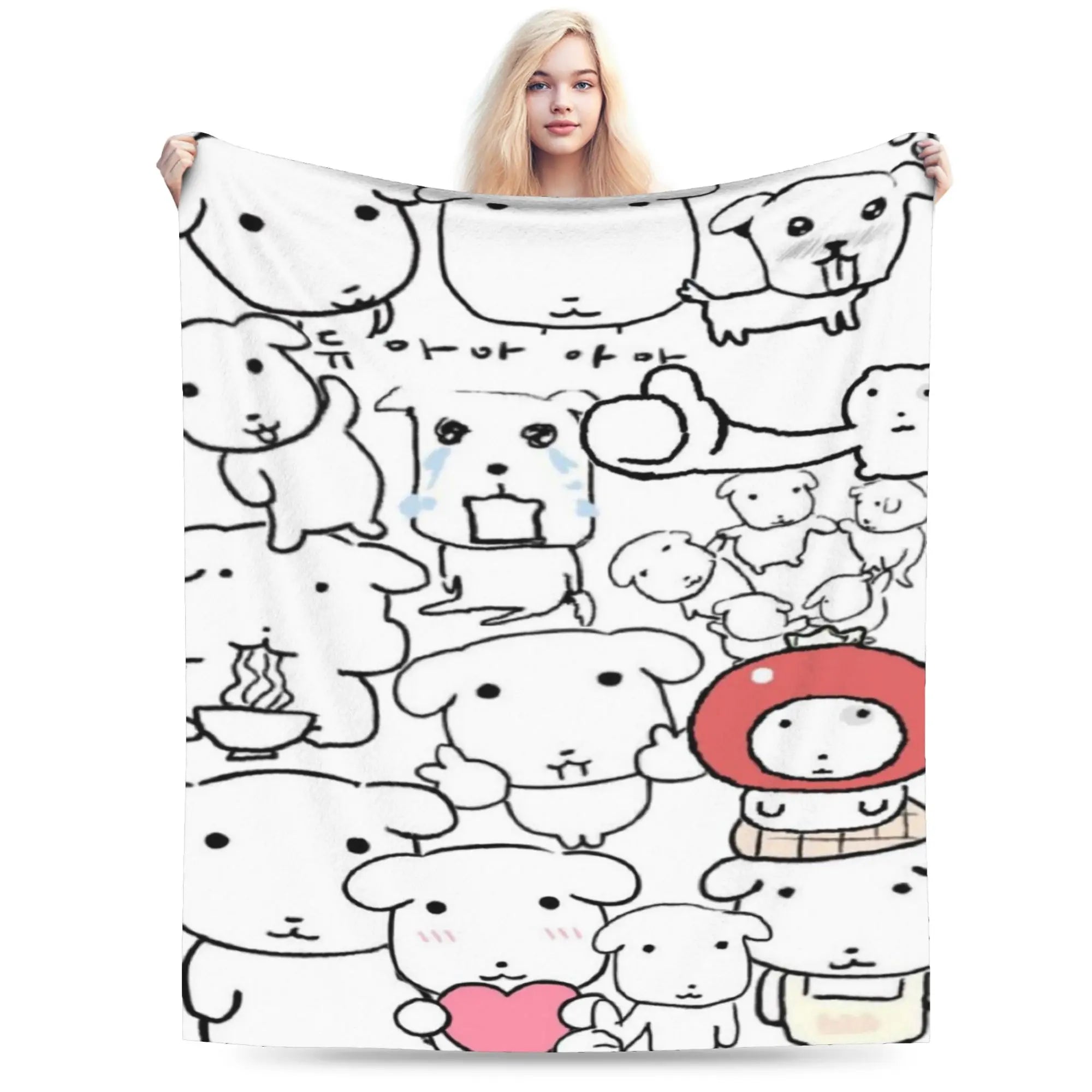 Cute GANADI Blanket Kids Adults  Flannel Throw Blanket For Sofa Home Soft Custom Quality Bedspread Gift